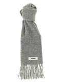 Jacquemus Gray Alpaca Leather Foulard