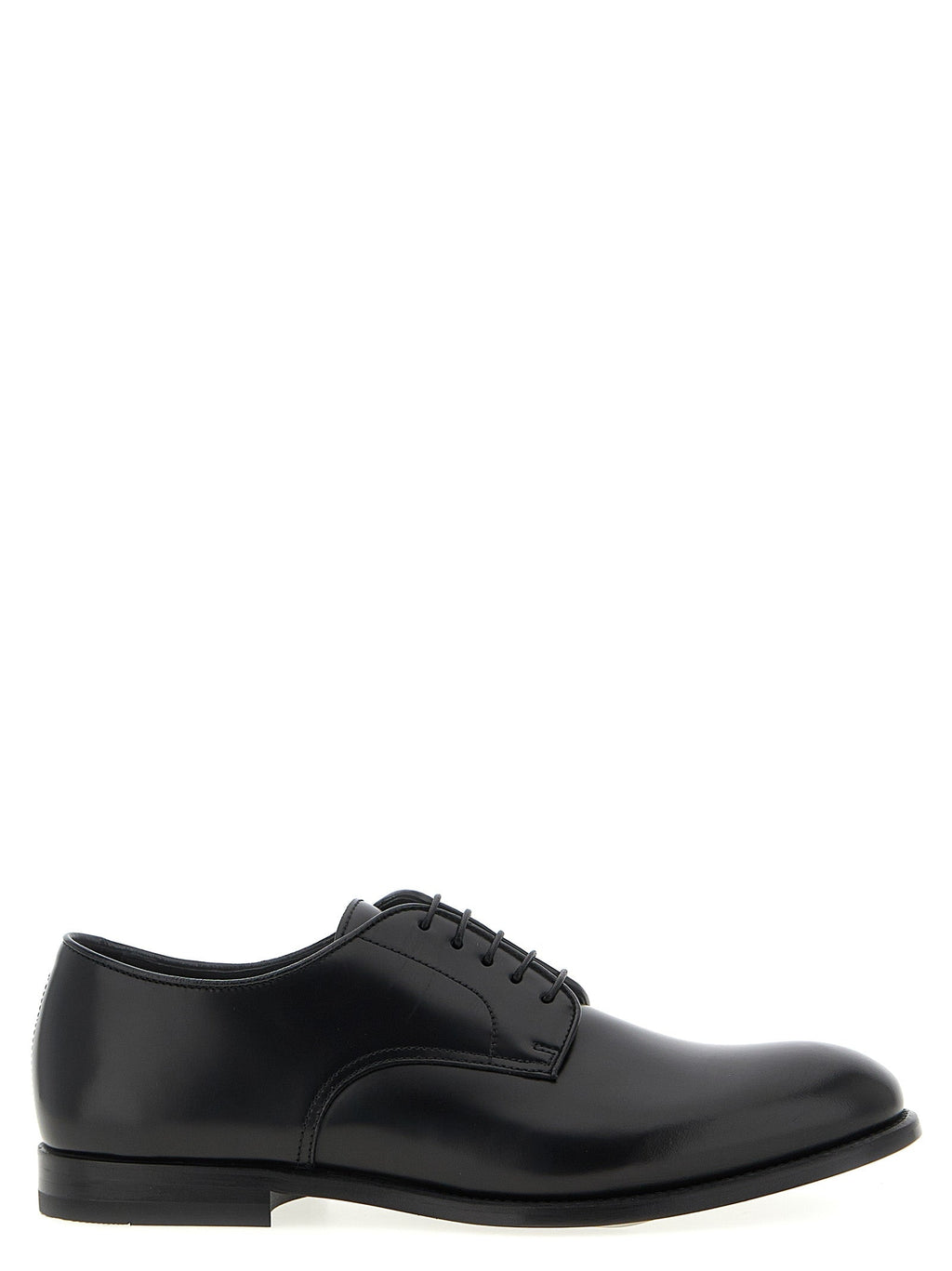 Doucal's Black Calfskin Oxfords And Derbies
