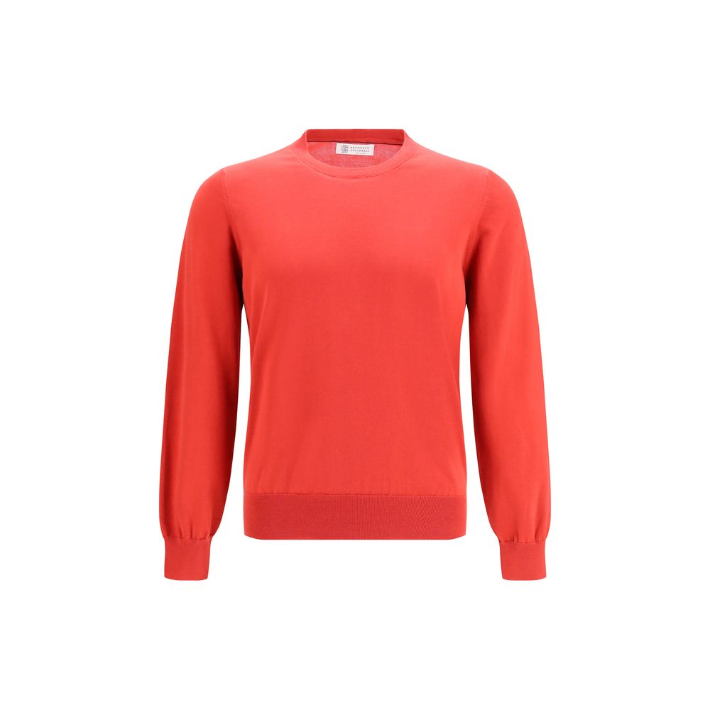 Brunello Cucinelli Red Cotton Sweatshirt