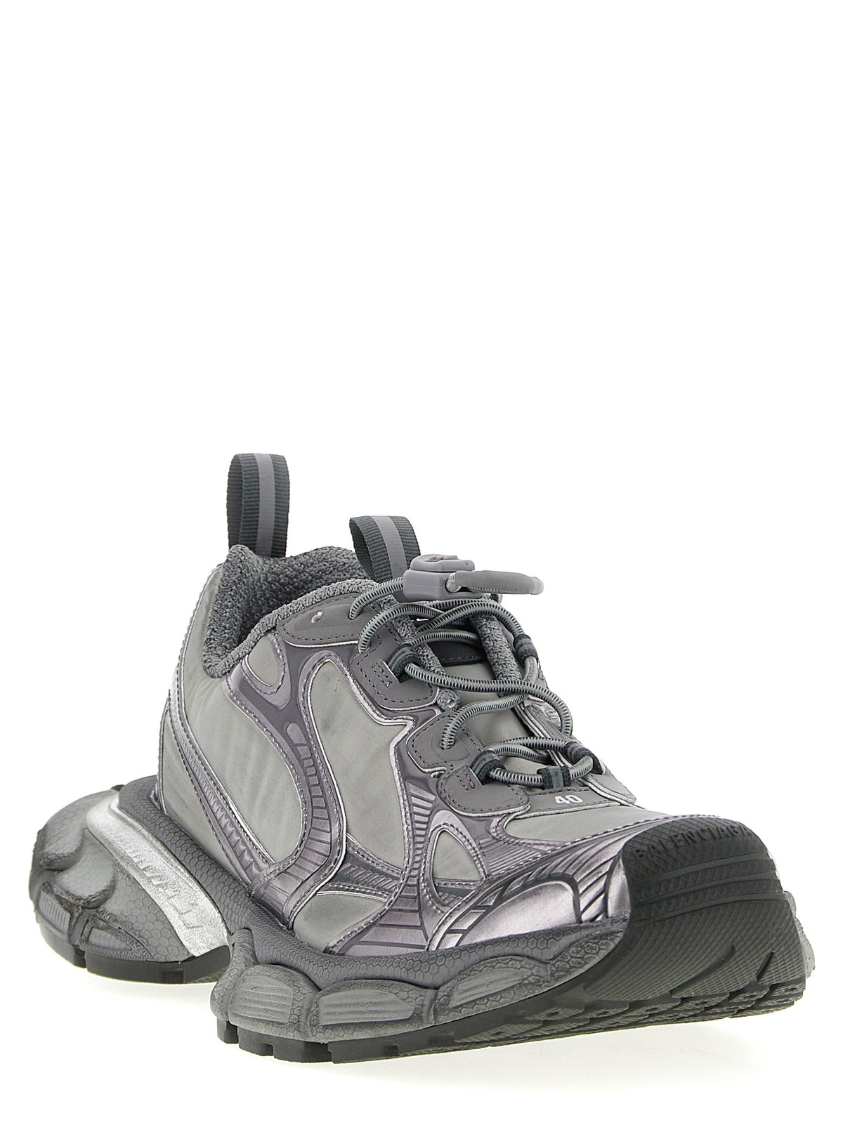 Balenciaga Gray Polyester Athletic Sneakers