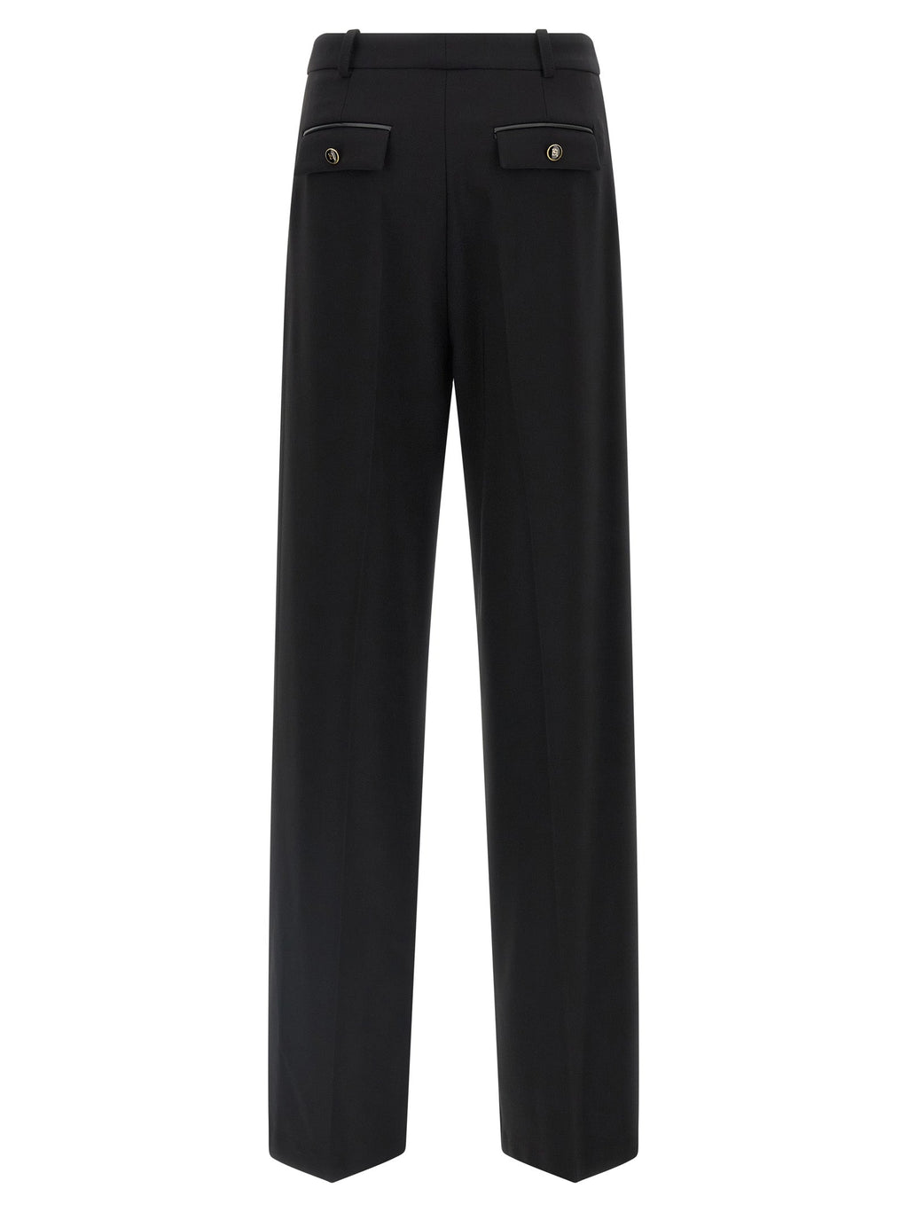 Elisabetta Franchi Black Polyester Casual Pants