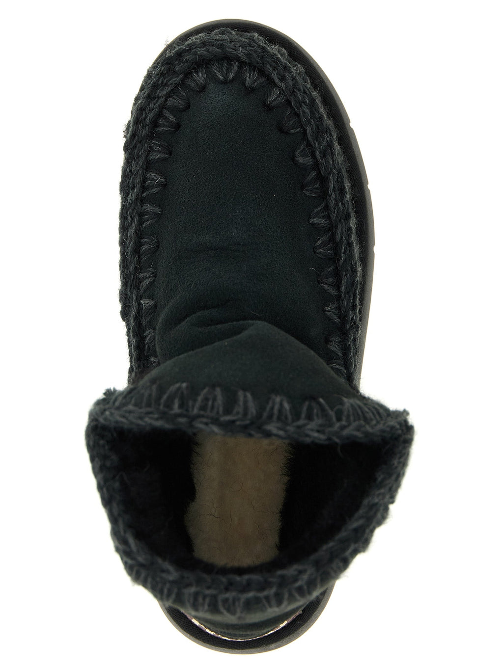 Mou Black Lamb Leather Ankle Boots