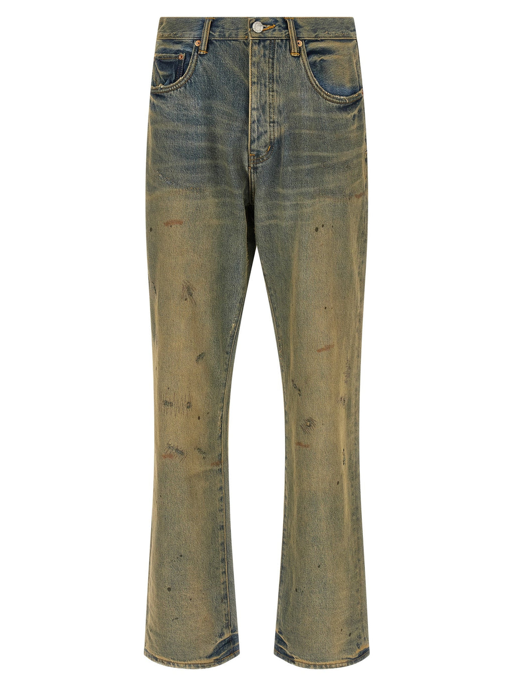 PURPLE Multicolor Cotton Straight-Leg Jeans