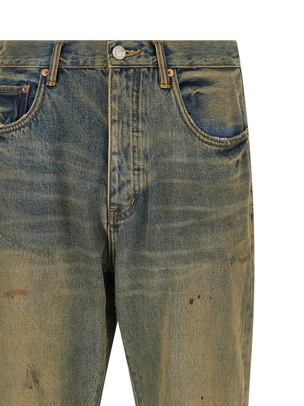 PURPLE Multicolor Cotton Straight-Leg Jeans