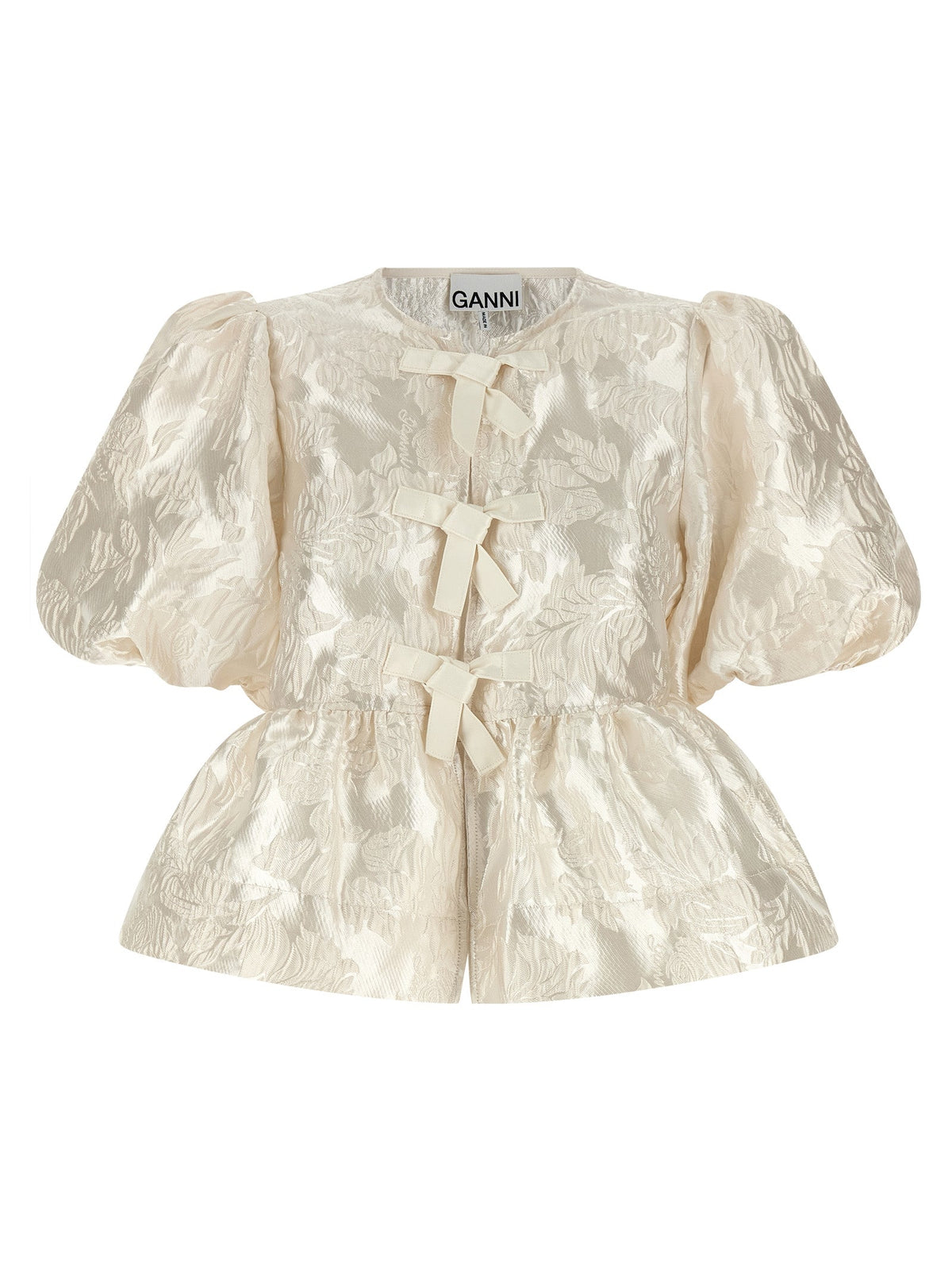 Ganni White Polyester Blouse