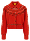 Guest in Residence Red Wool Cardigan