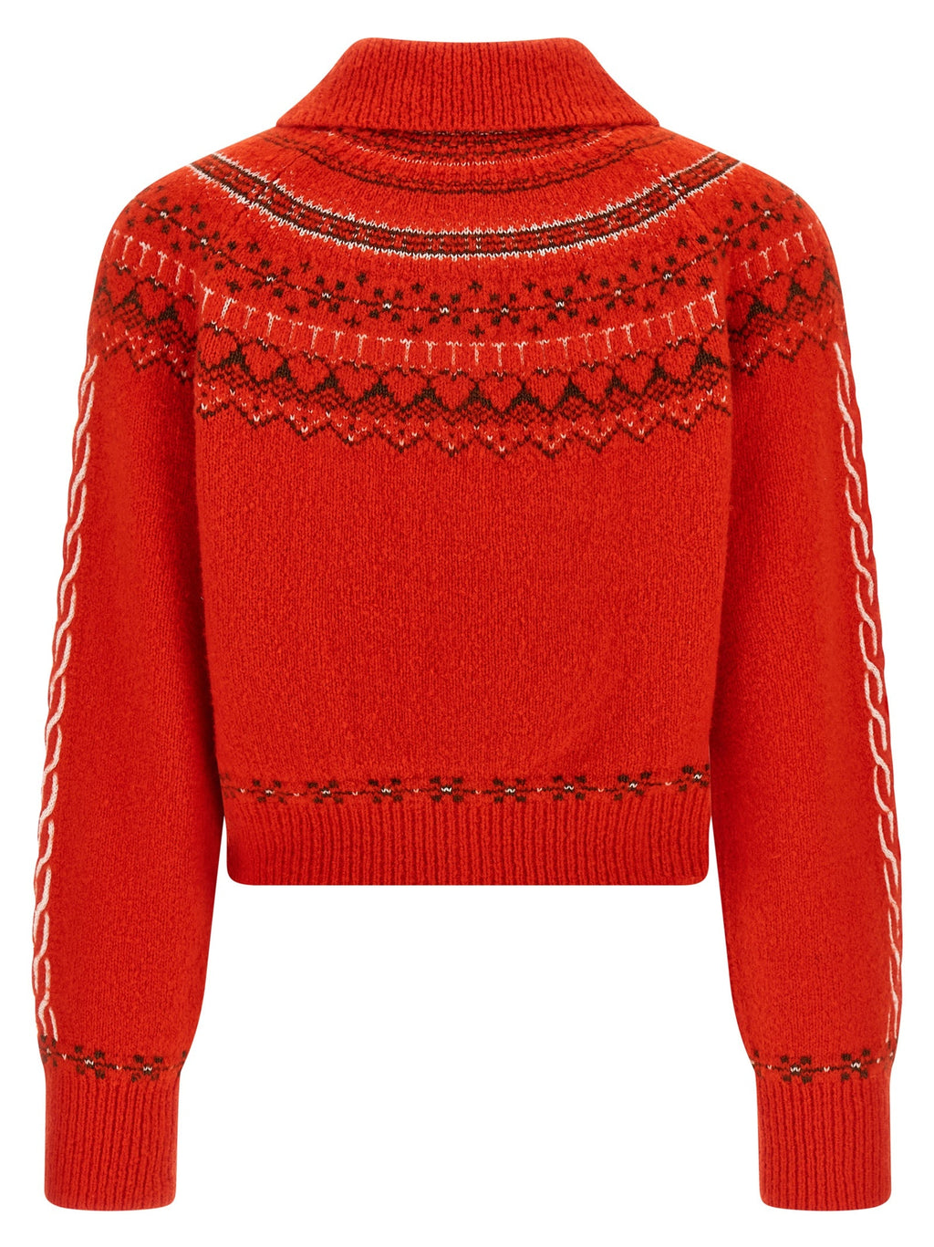 Guest in Residence Red Wool Cardigan
