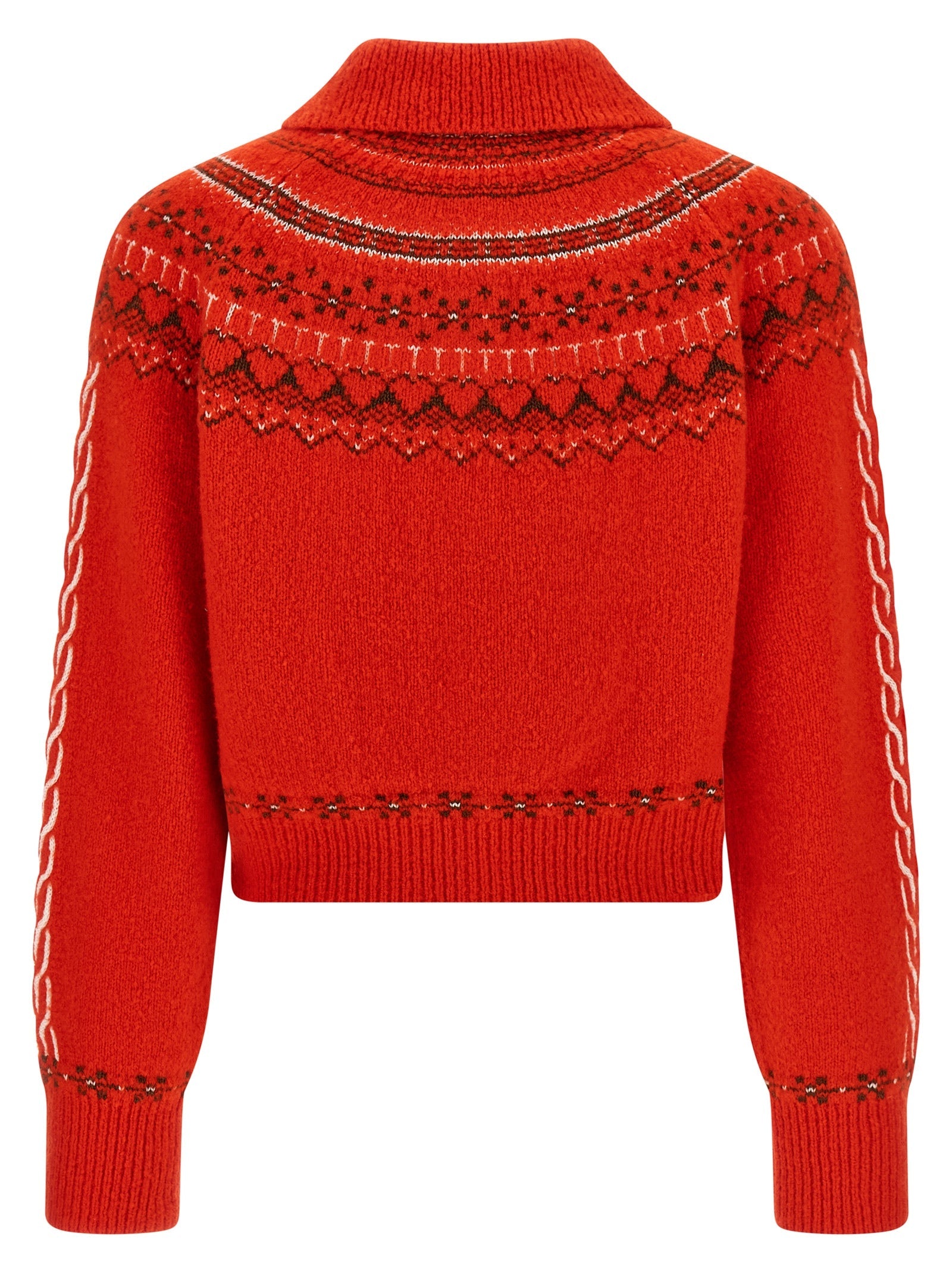Guest in Residence Red Wool Cardigan