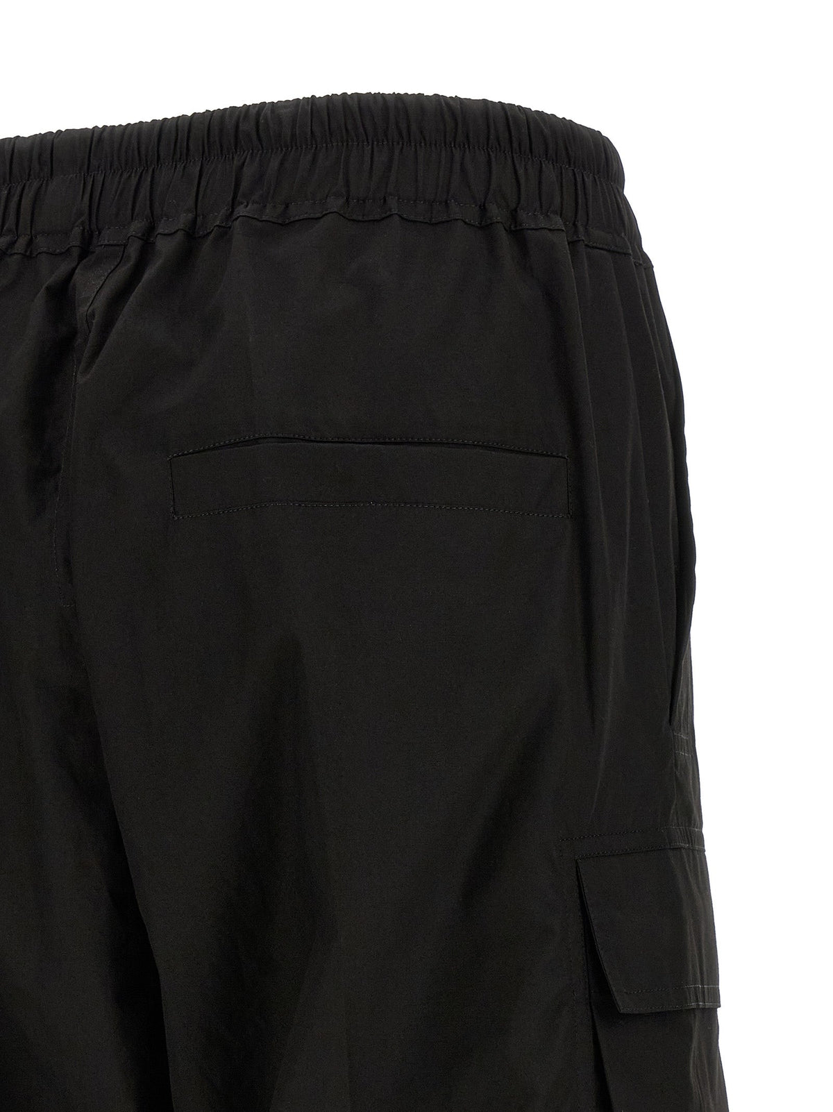 Rick Owens Black Cotton Cargo Pants