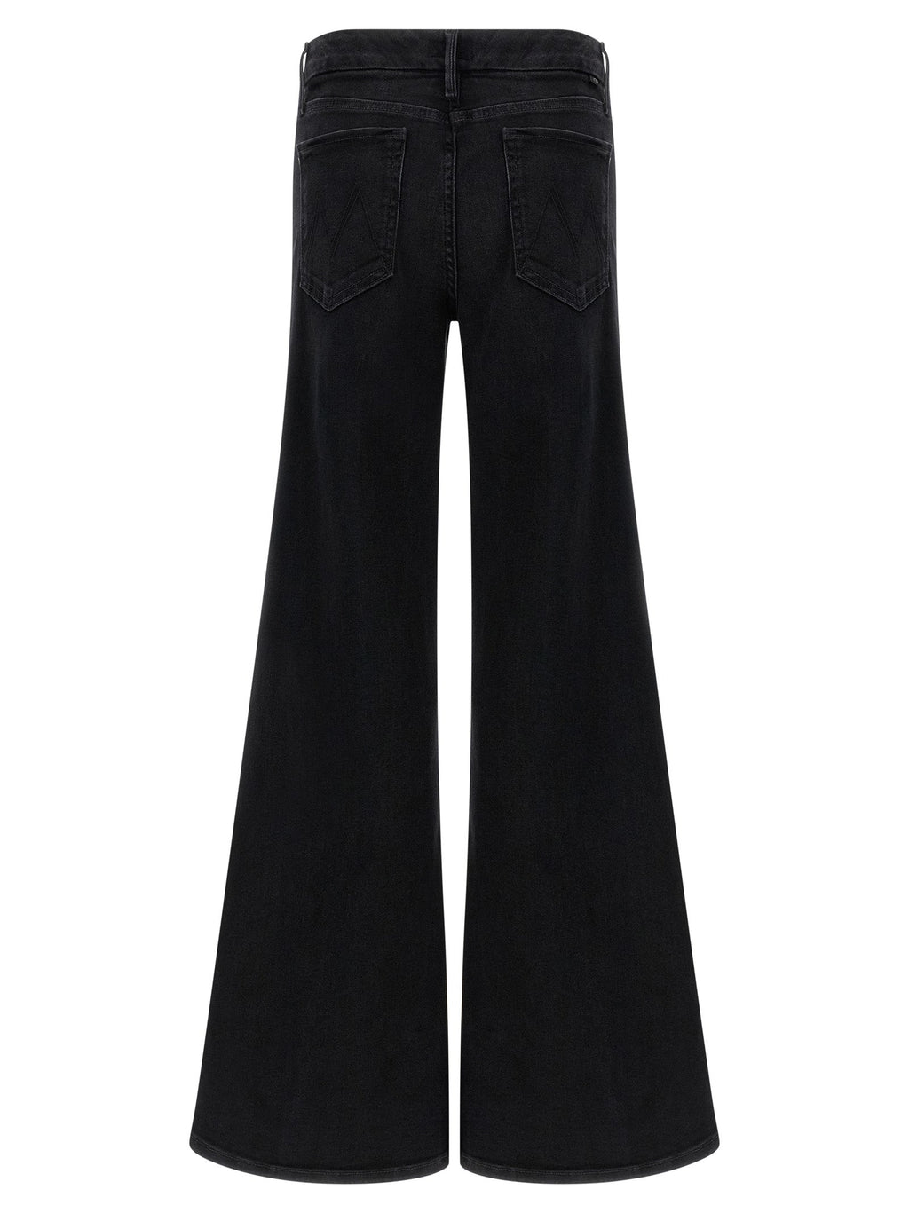 Mother Denim Black Cotton Flared Jeans