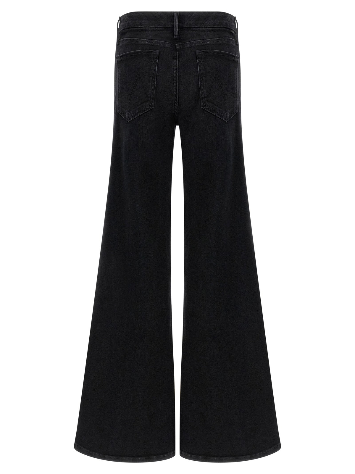 Mother Denim Black Cotton Flared Jeans