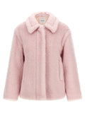 Max Mara Multicolor Alpaca Leather Coat