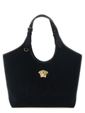 Versace Black Cotton Tote Bag