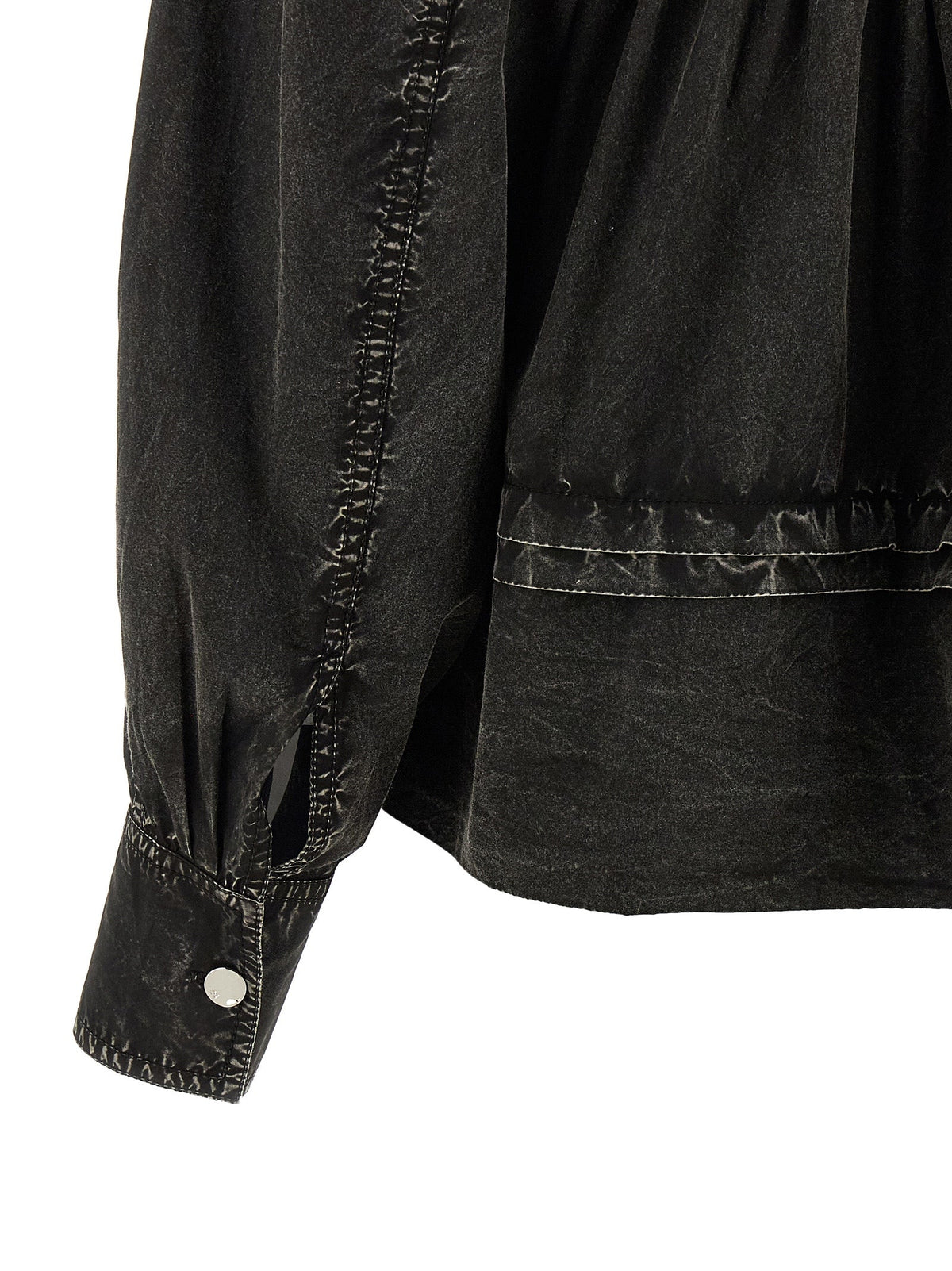 Ganni Black Organic Cotton Blouse