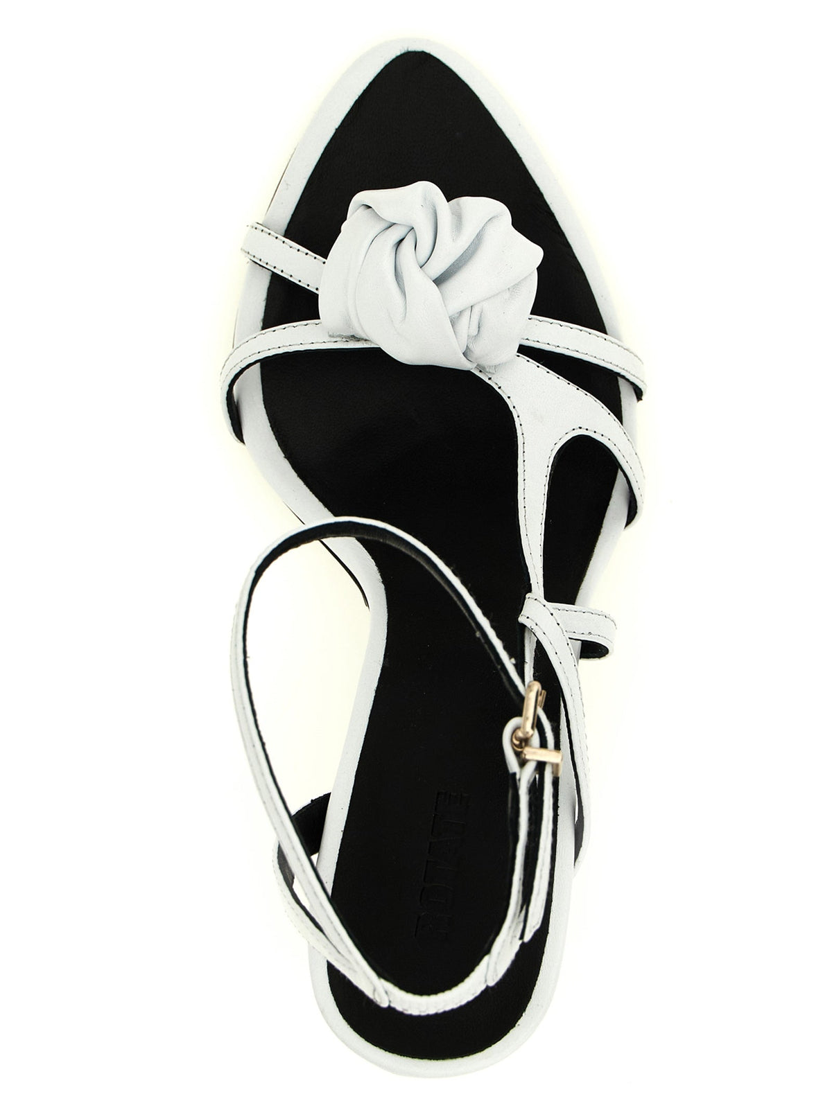 ROTATE BIRGER CHRISTENSEN White Calfskin Stiletto Heel Sandals