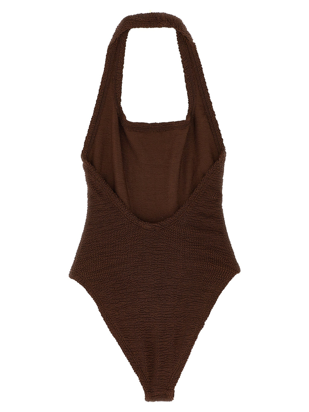 Hunza G Brown Polyamide One-Piece Swimsuit