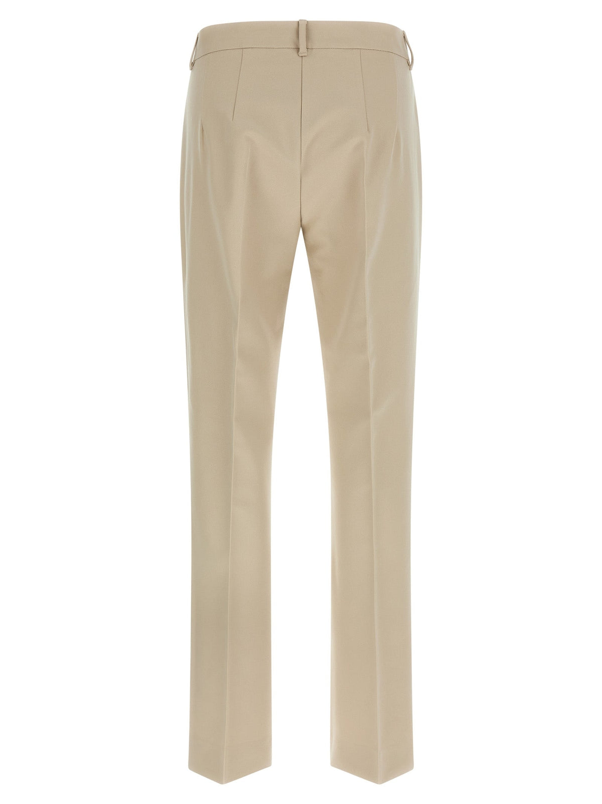 'S Max Mara Beige Cotton Cropped Pants