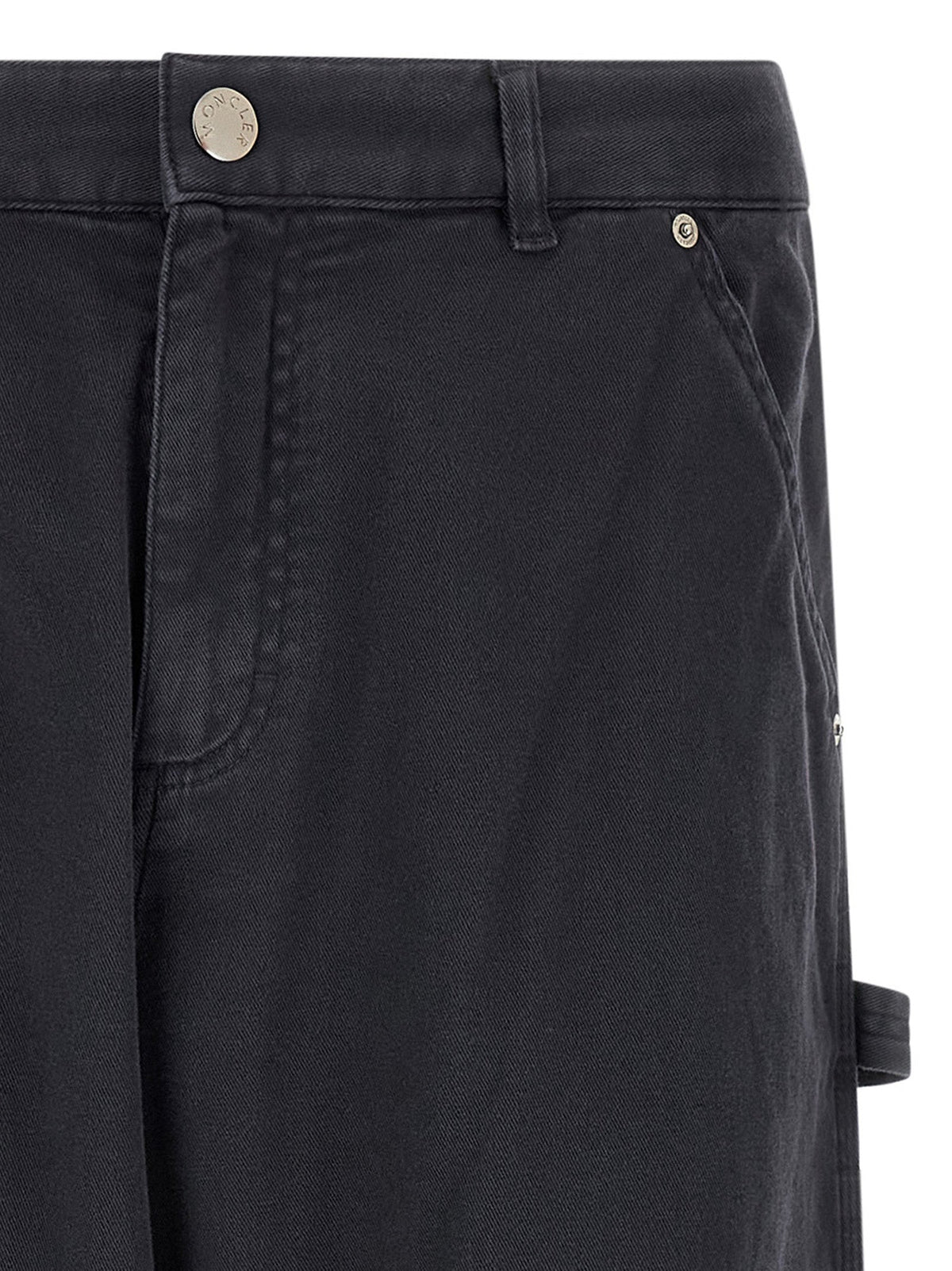 Moncler Blue Cotton Cargo Pants