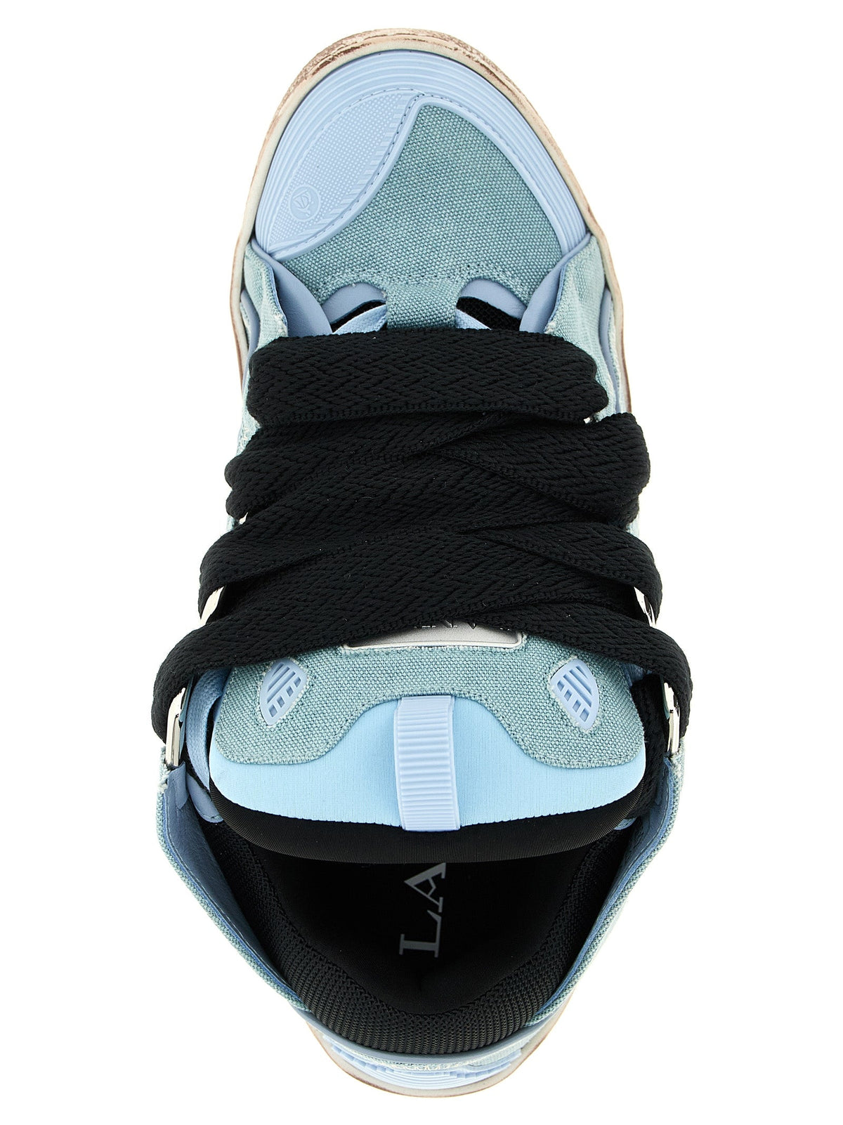 Lanvin Blue Cotton Athletic Sneakers