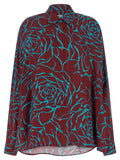 Dries Van Noten Bordeaux Viscose Blouse