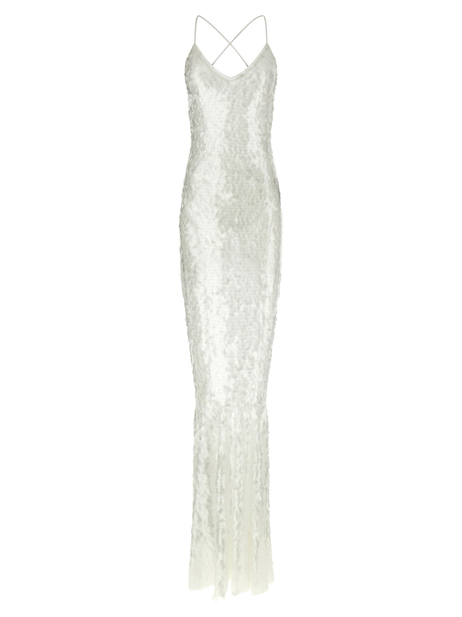 Norma Kamali White Polyamide Long Dress