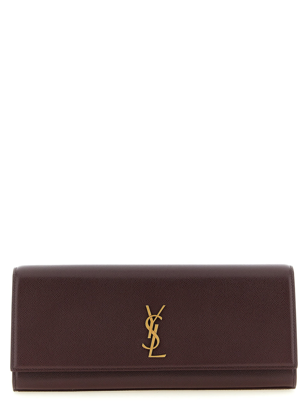 Saint Laurent Bordeaux Calfskin Clutch Bag