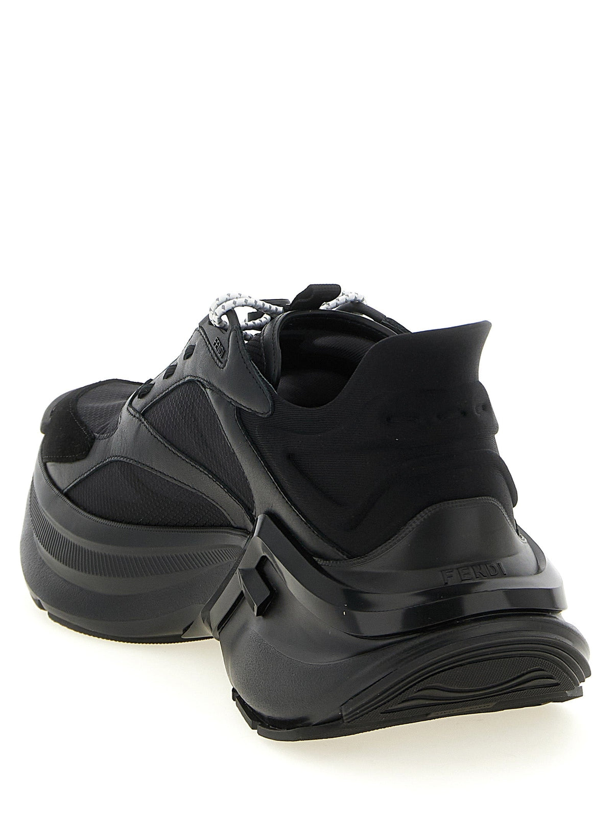 Fendi Black Calfskin Athletic Sneakers