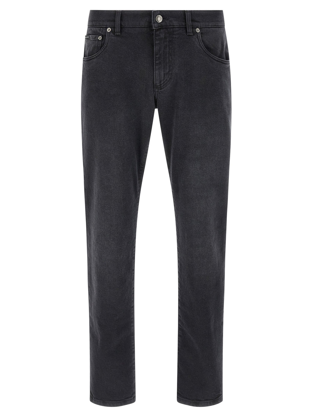 Dolce & Gabbana Black Cotton Straight-Leg Jeans