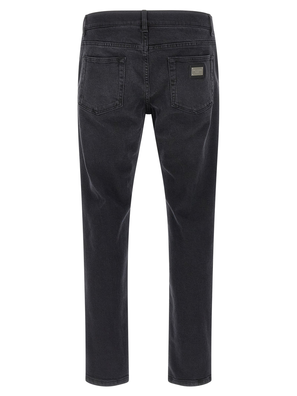 Dolce & Gabbana Black Cotton Straight-Leg Jeans