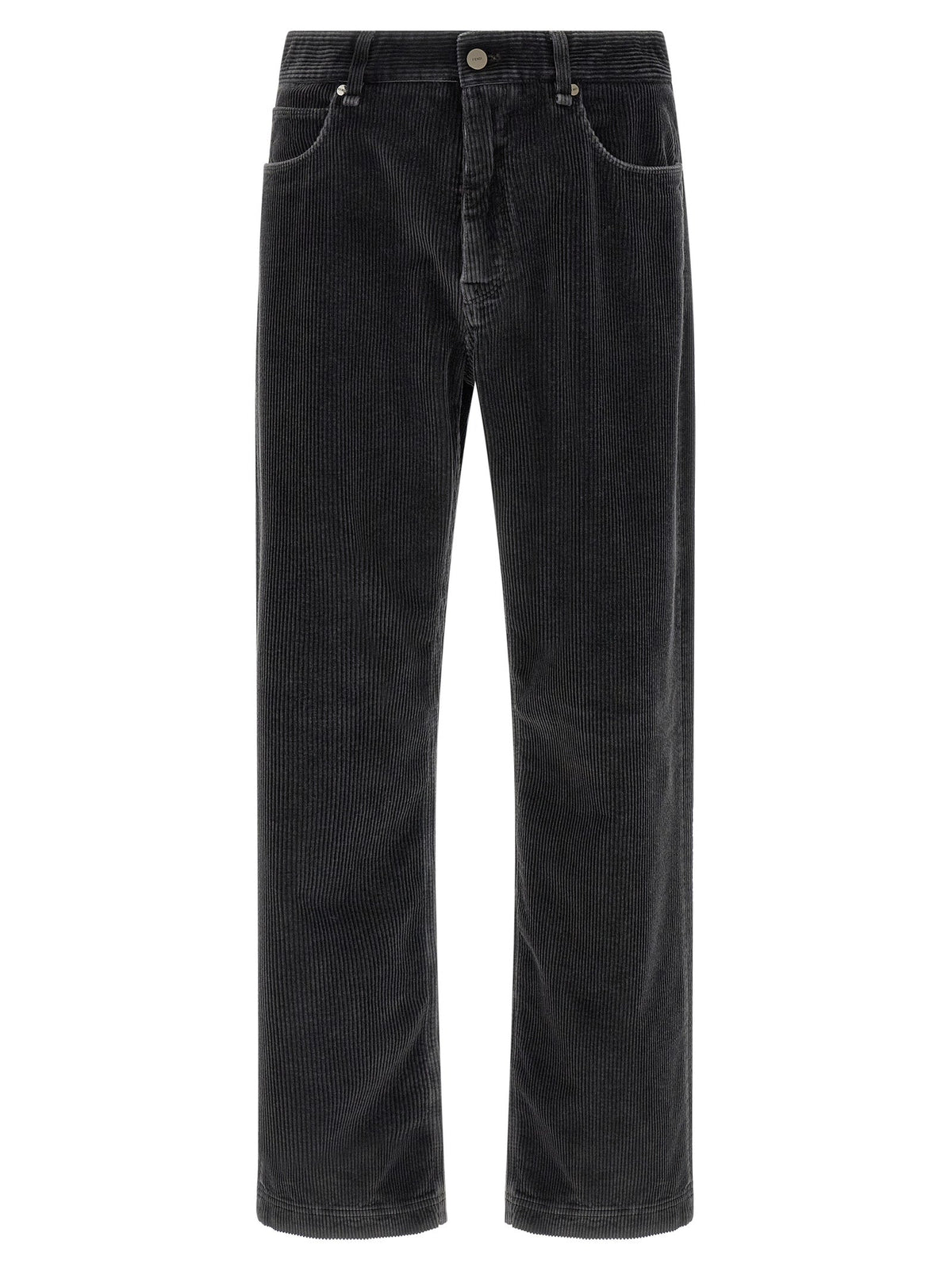 Fendi Gray Cotton Casual Pants