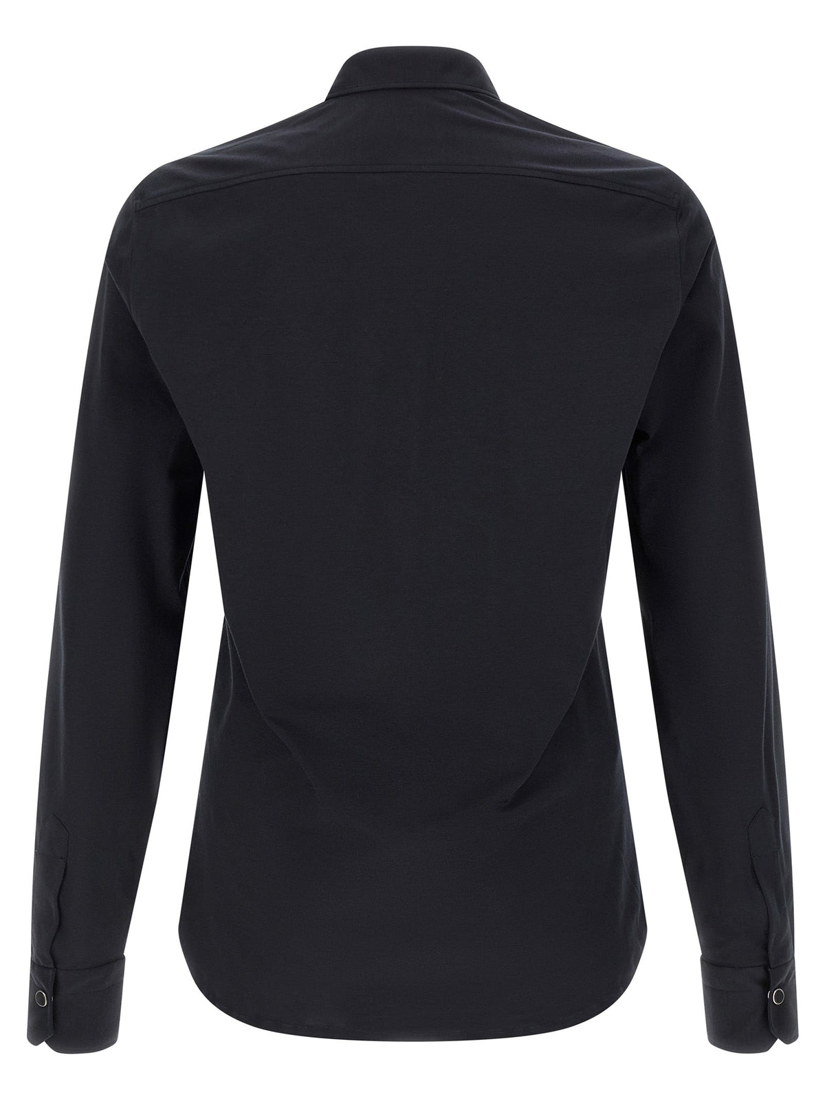 Kiton Blue Cotton Blouse