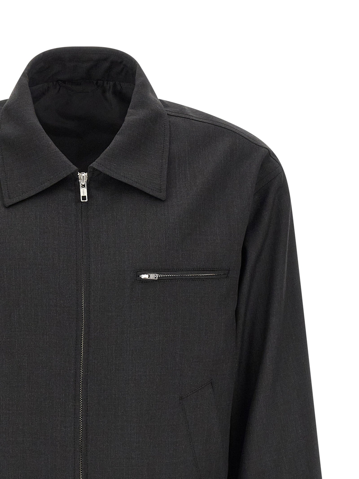 MFPEN Gray Wool Full-Length Jacket