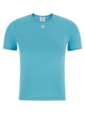 Courrèges Blue Cotton T-Shirt