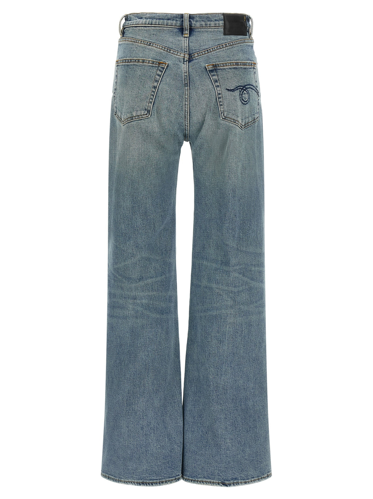 R13 Blue Cotton Flared Jeans