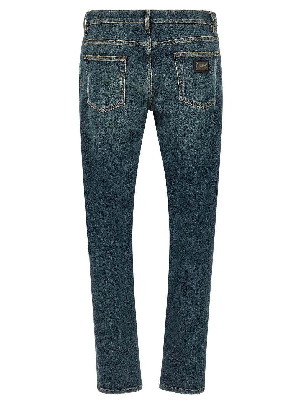 Dolce & Gabbana Blue Cotton Slim Fit Jeans