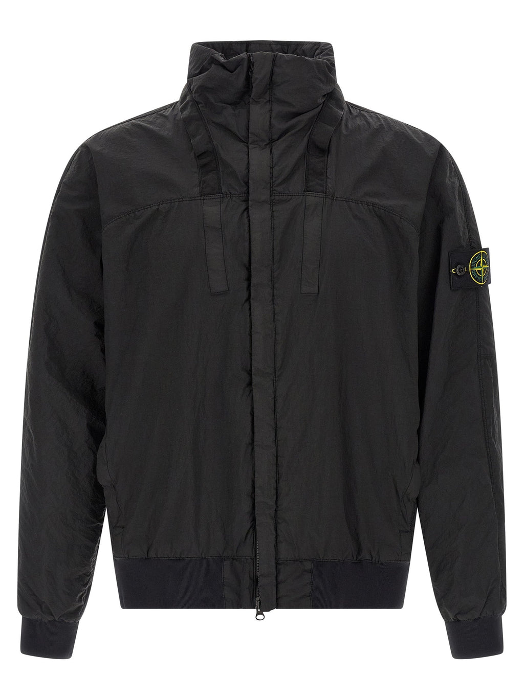 Stone Island Black Polyamide Bomber