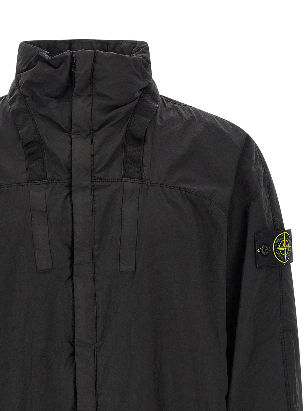 Stone Island Black Polyamide Bomber
