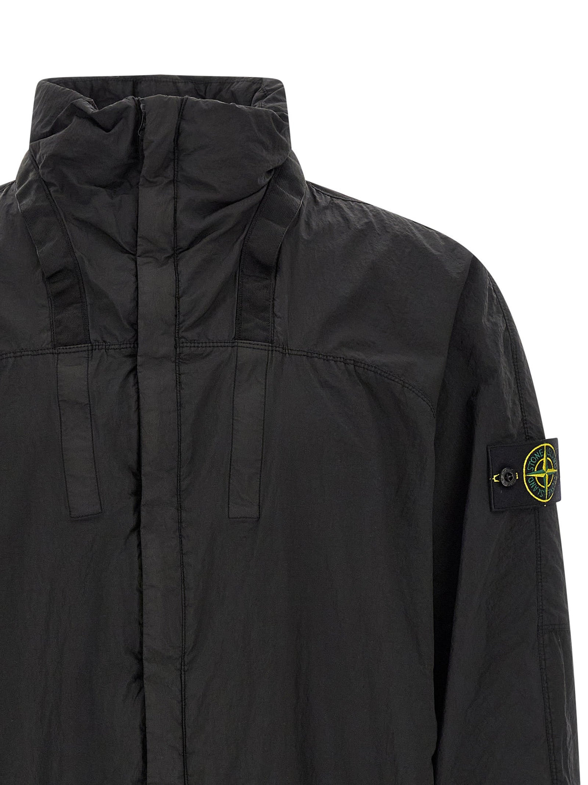 Stone Island Black Polyamide Bomber