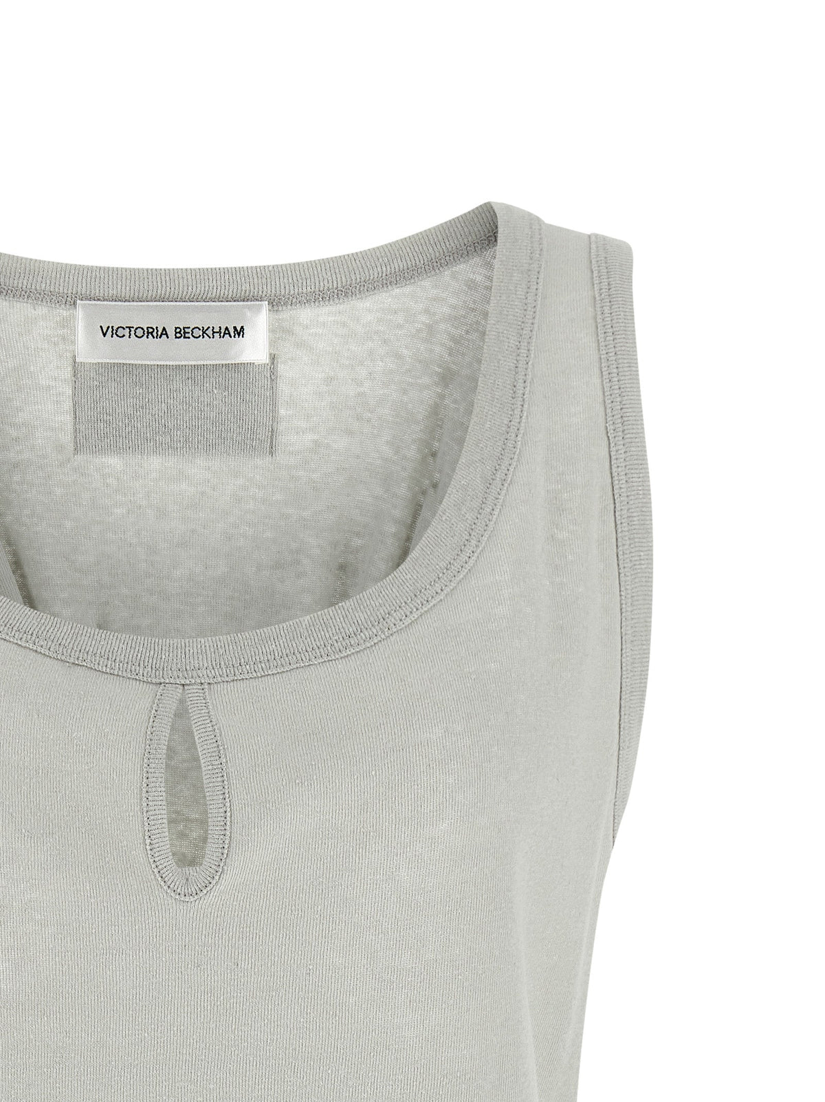 Victoria Beckham Gray Cotton Tank Tops