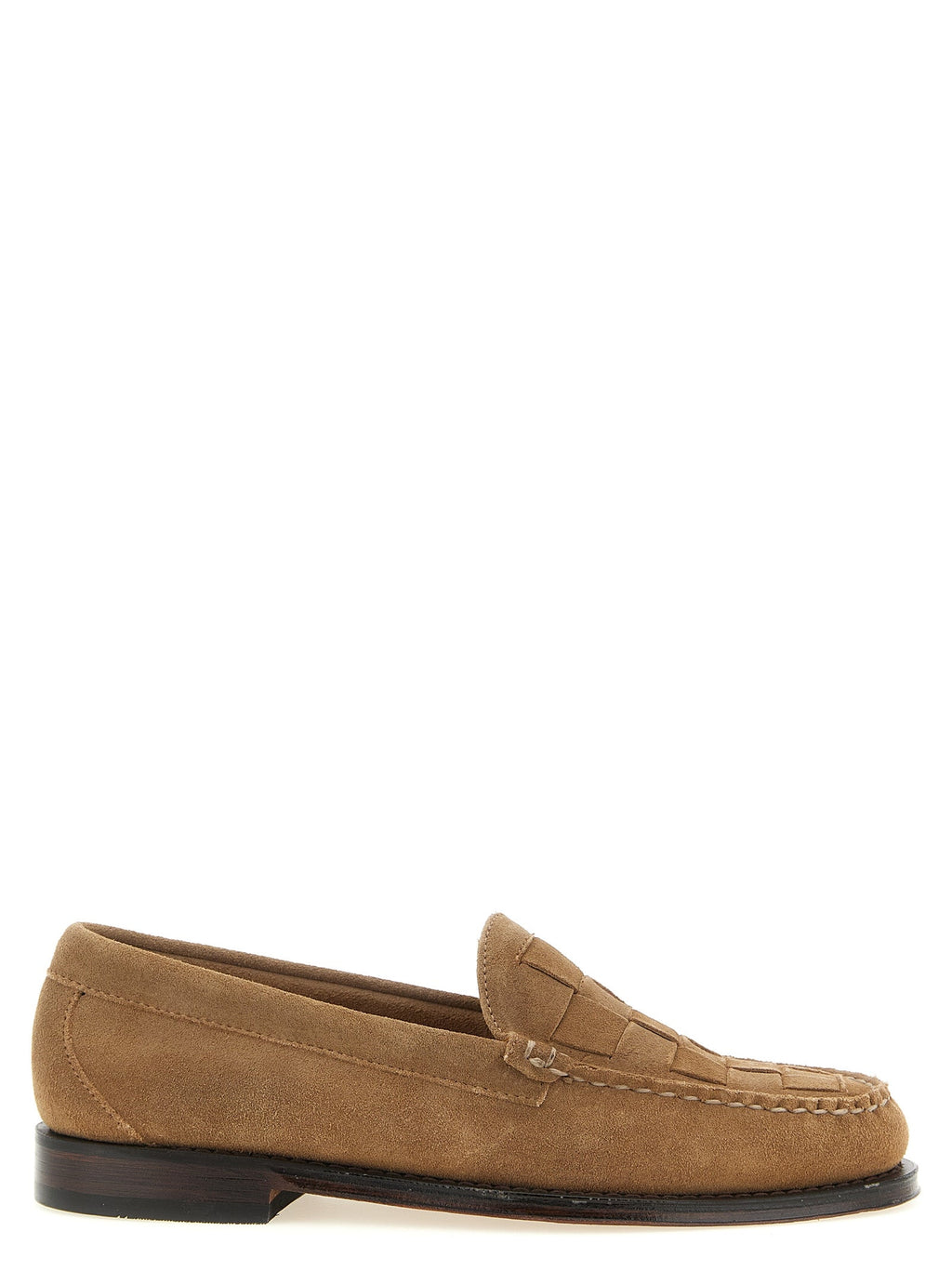 G.H. BASS Beige Cowhide Slip-On Loafers