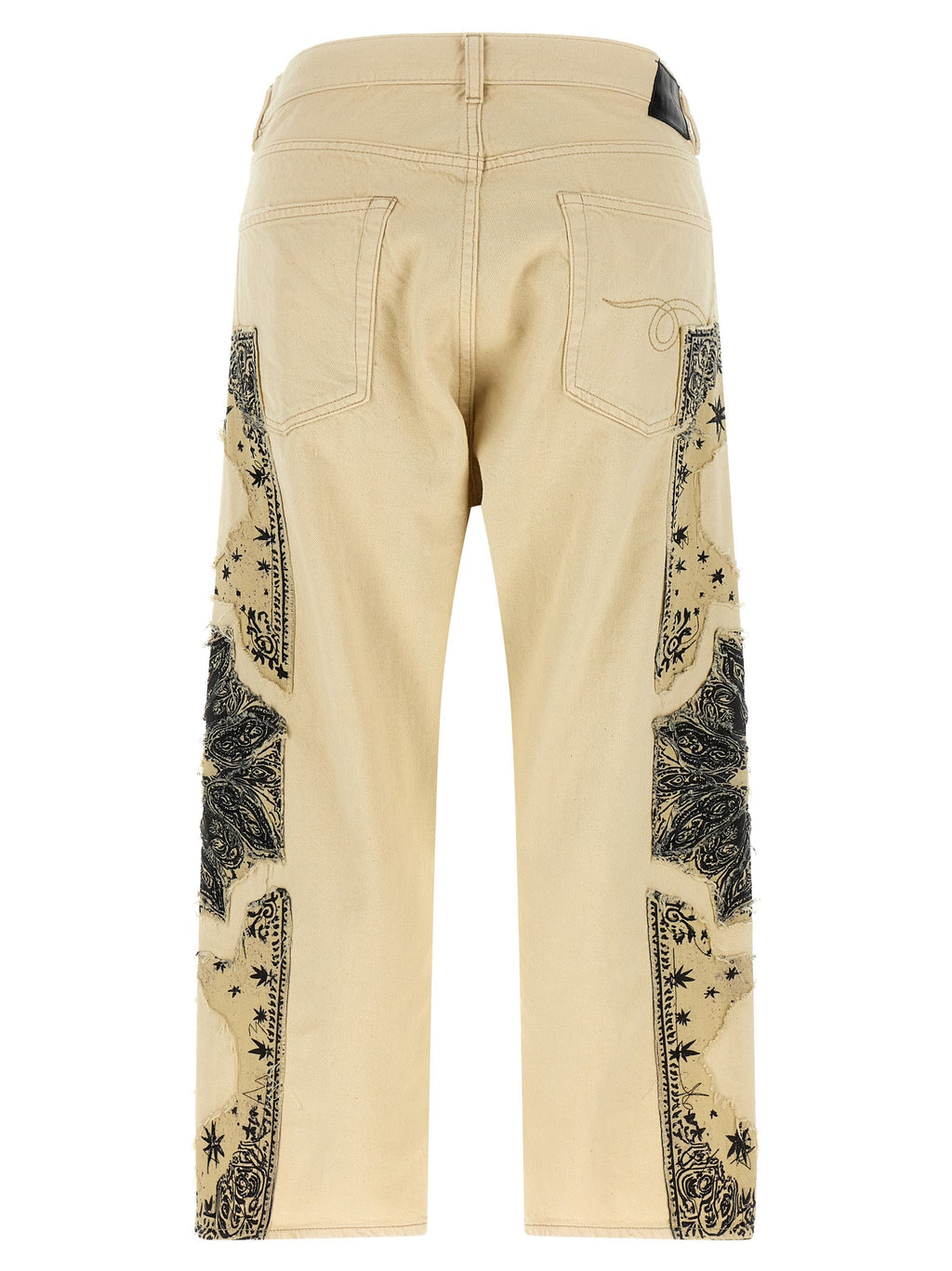 R13 Beige Cotton Straight-Leg Jeans