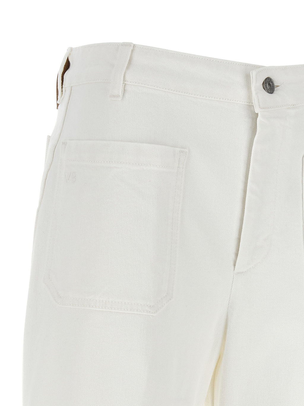 Victoria Beckham White Cotton Flared Jeans