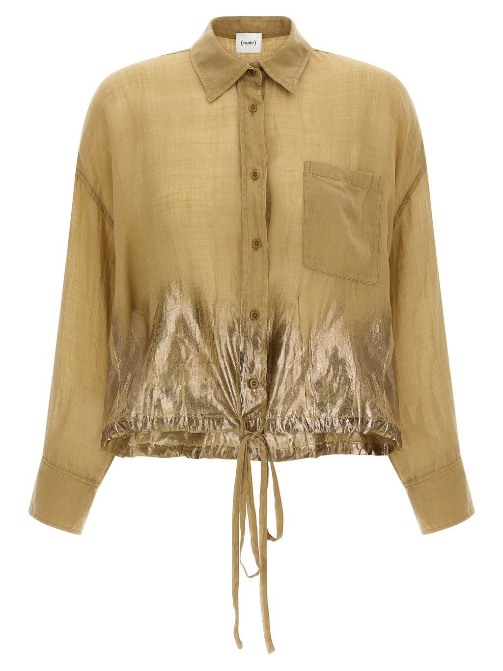 NUDE Brown Tencel Blouse