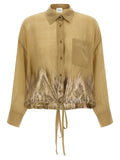 NUDE Brown Tencel Blouse