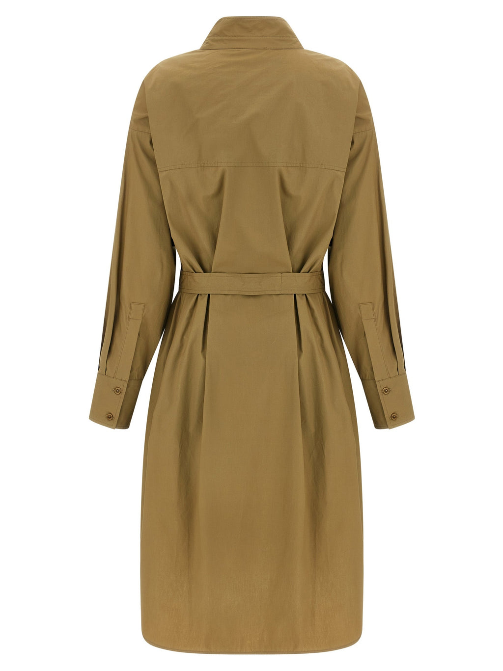 NUDE Brown Cotton Midi Dress