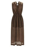 NUDE Brown Tencel Long Dress