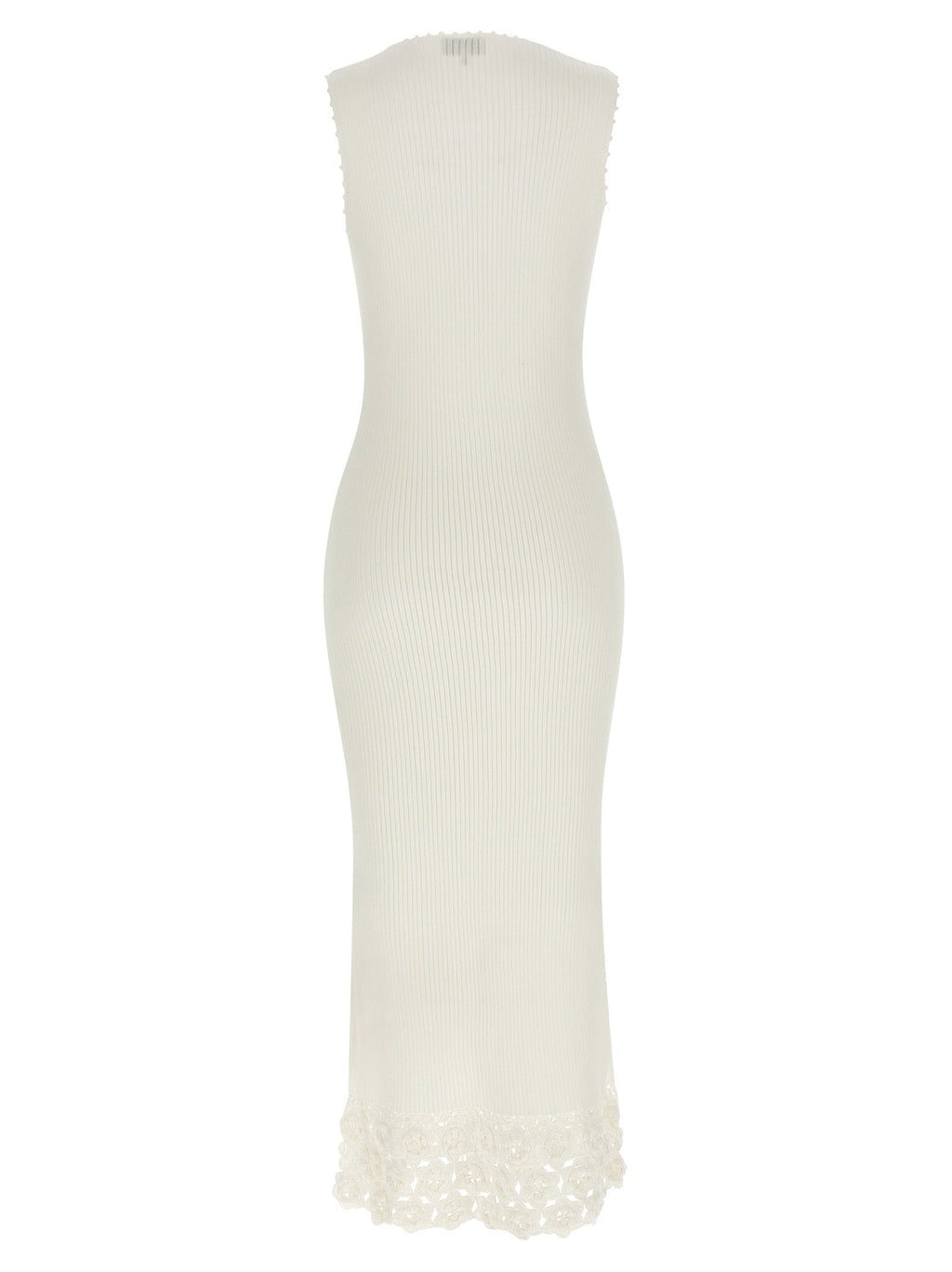 Ganni White Organic Cotton Long Dress