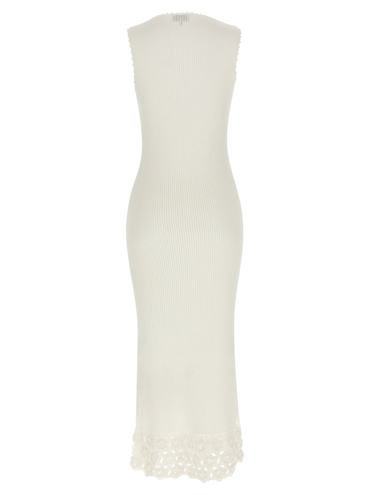 Ganni White Organic Cotton Long Dress