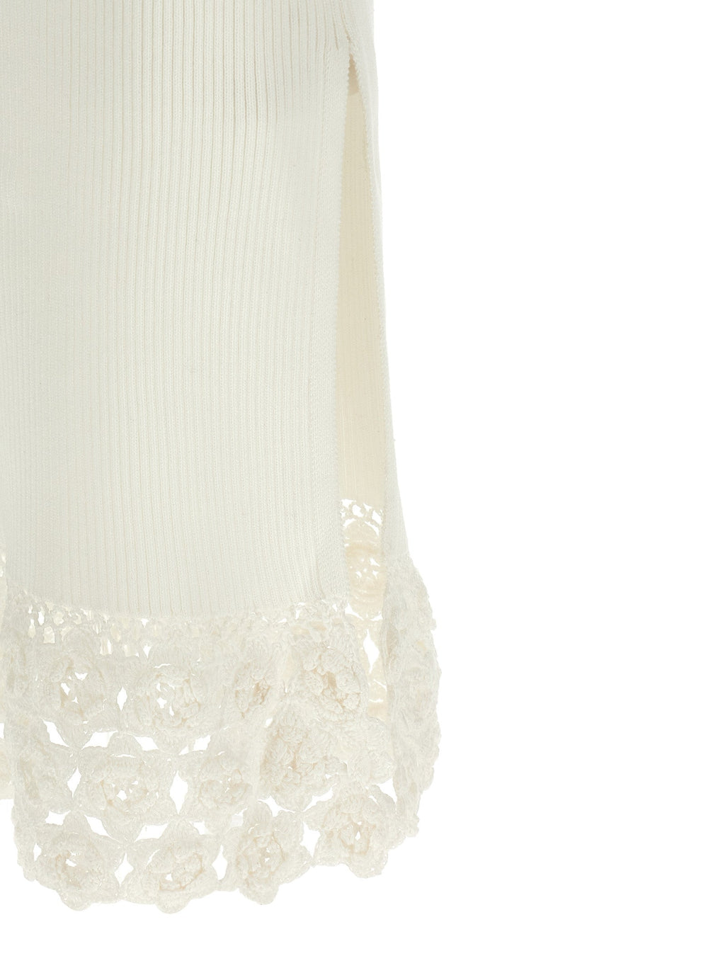Ganni White Organic Cotton Long Dress