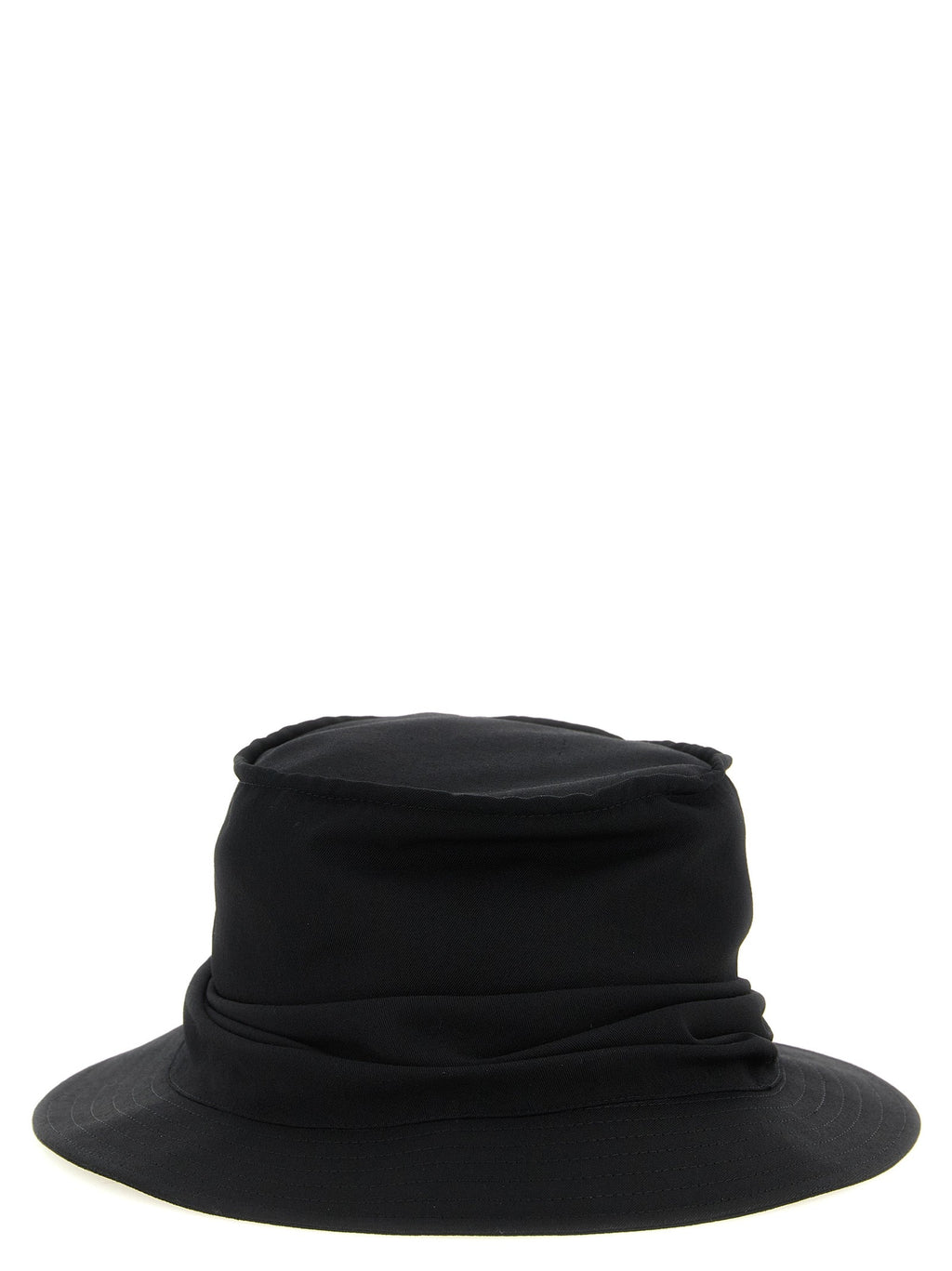 Yohji Yamamoto Black Wool Bucket Hat